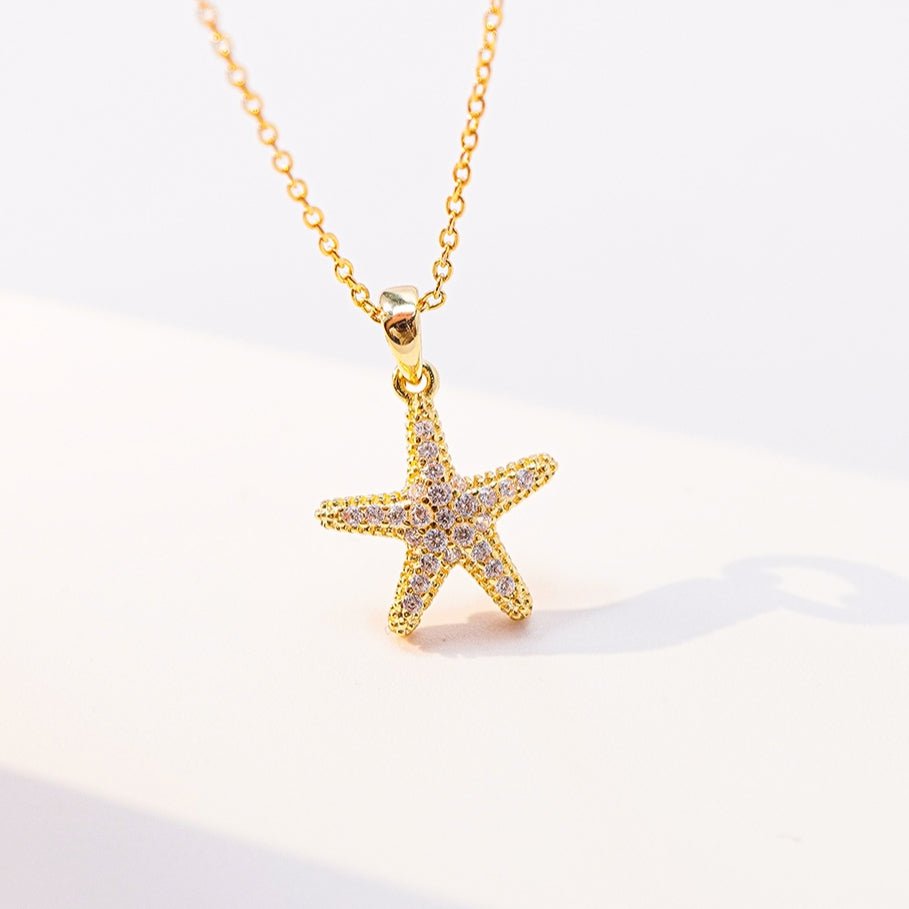 Starfish Necklace Gold