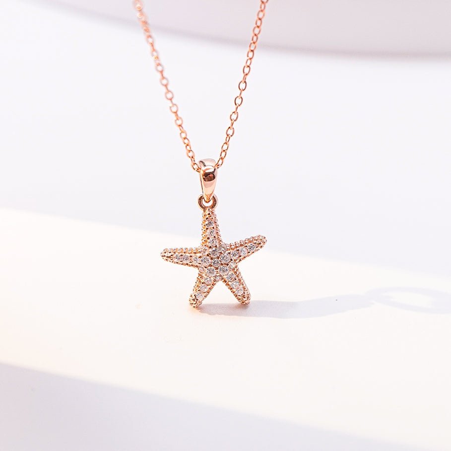 Starfish Necklace Rose Gold