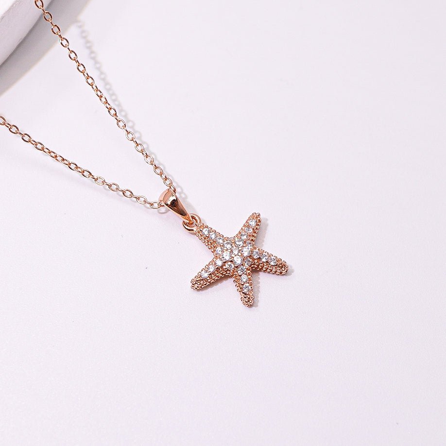Starfish Necklace Rose Gold