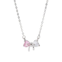 Dây chuyền LAMY Crystal Bow Silver Necklace CDE6325BE