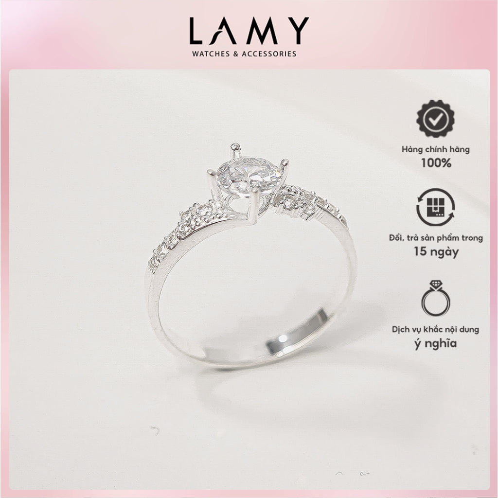 Nhẫn Bạc Nữ CDE Elegant Stone Ring Silver CDE8381 - Nhẫn bạc ta cao cấp