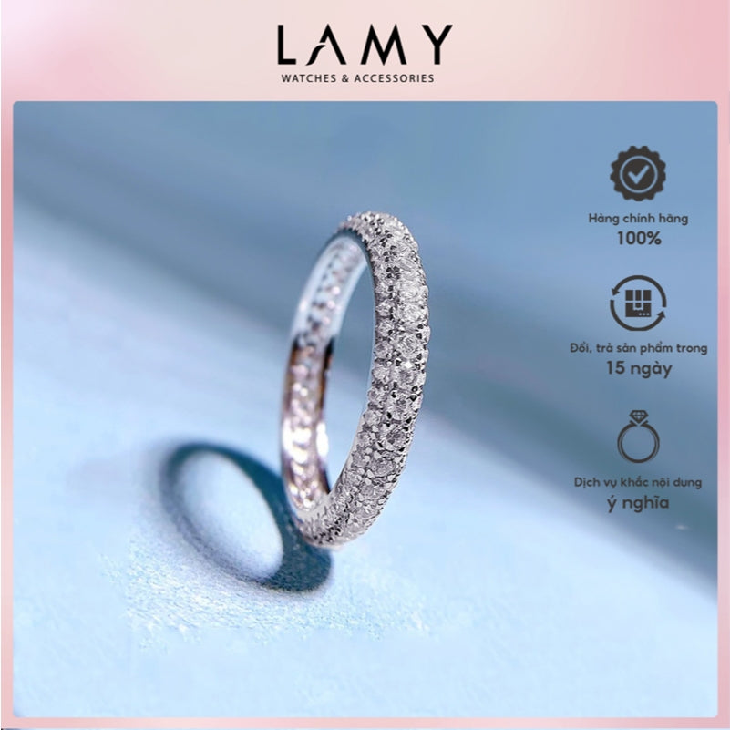 Nhẫn nữ CDE Double Stone Row Silver Ring CDE8373SV