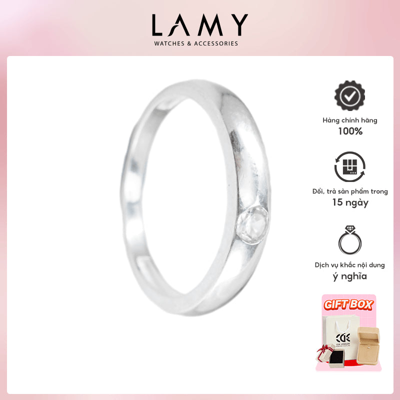 Nhẫn bạc nam nữ CDE Classic Couple Ring Silver CDE8238SV - Nhẫn bạc ta cao cấp