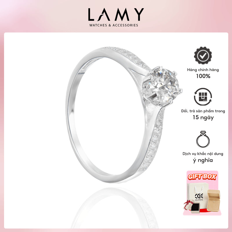 Nhẫn bạc nữ LAMY Radiant Ring Silver CDE8187SV - Nhẫn bạc ta cao cấp