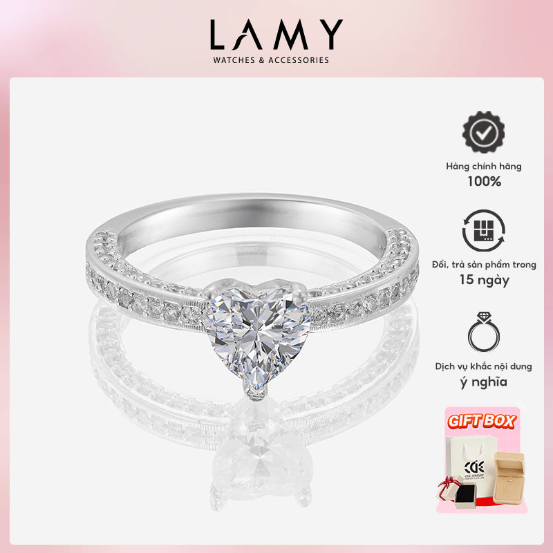 Nhẫn bạc nữ LAMY Eternal Heart Ring Silver CDE8192SV - Nhẫn bạc ta cao cấp