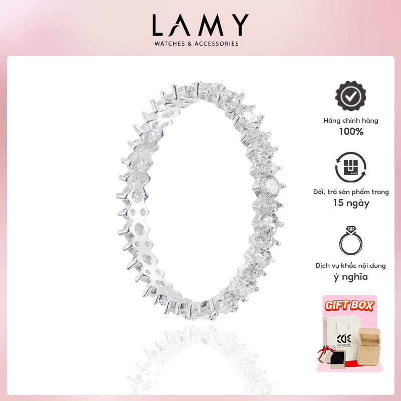 Nhẫn bạc nữ LAMY Unique Patterned Ring Silver CDE8249SV - Nhẫn bạc ta cao cấp