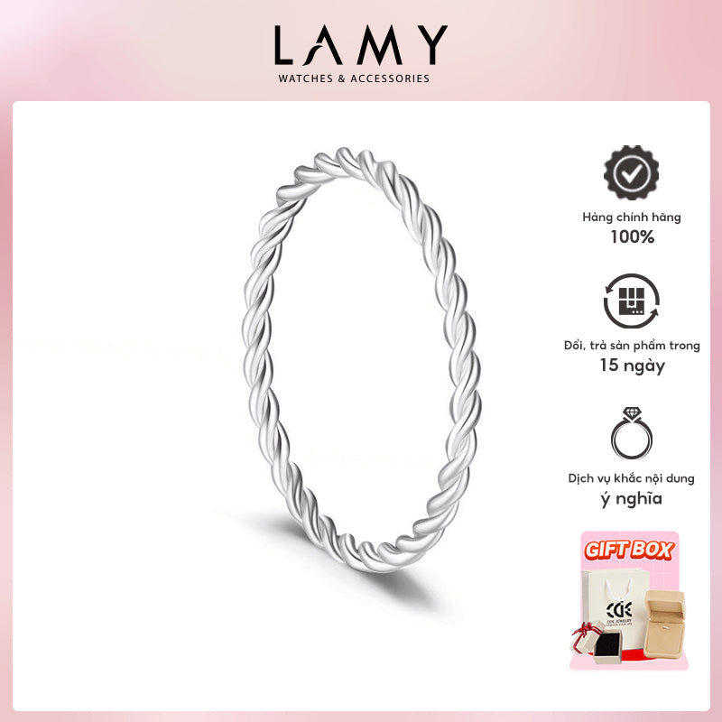 Nhẫn bạc nữ LAMY  Elegant Classic Ring Silver CDE8328 - Nhẫn bạc ta cao cấp