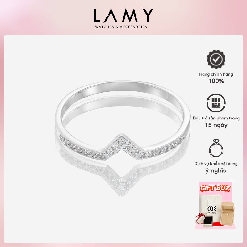 Nhẫn bạc nữ LAMY  V-Shaped Ring Silver CDE8327SV - Nhẫn bạc ta cao cấp