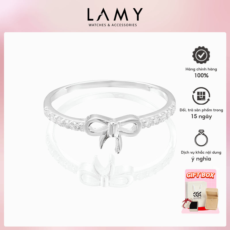 Nhẫn bạc nữ LAMY Bow Delight Silver Ring CDE8278