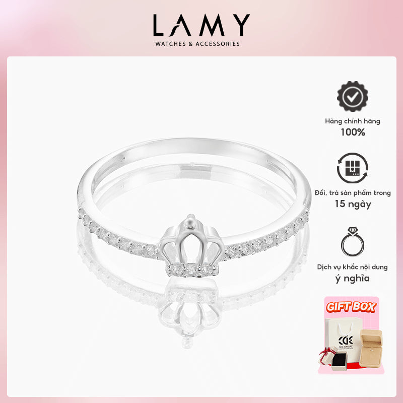 Nhẫn bạc nữ LAMY Royal Crown Silver Ring CDE8279