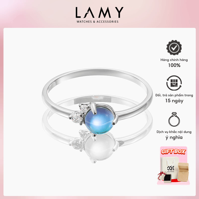 Nhẫn bạc nữ LAMY Moonstone Silver Ring CDE8343