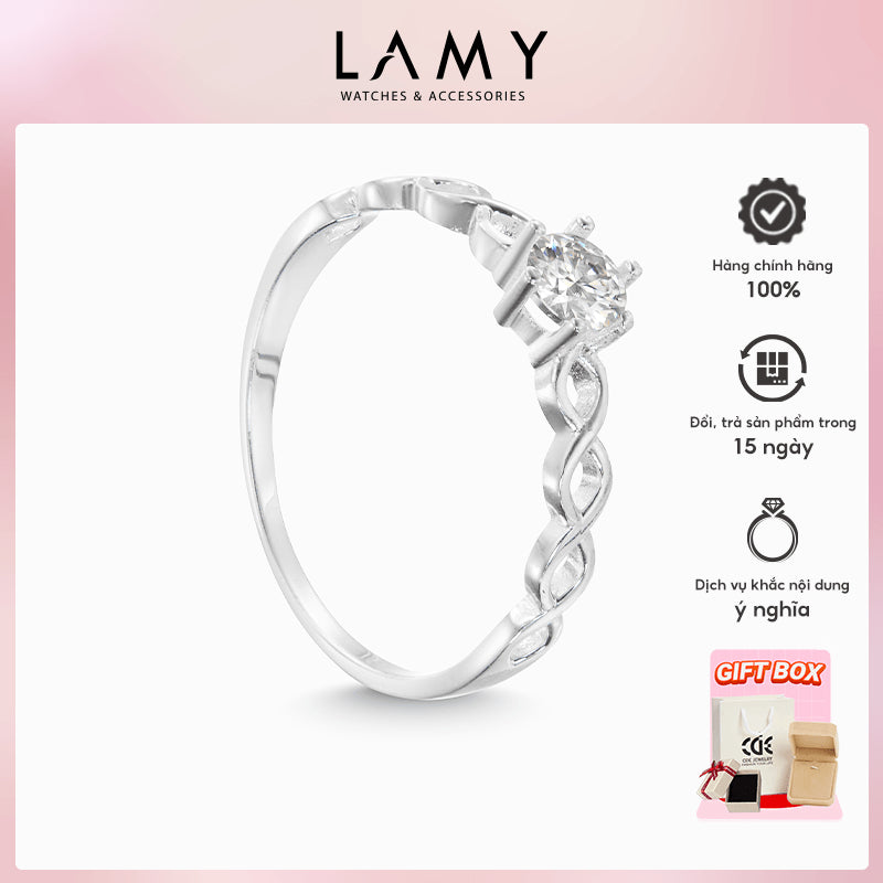Nhẫn bạc nữ LAMY Eternity Anniversary Twist Ring Silver CDE8347 - Nhẫn bạc ta cao cấp
