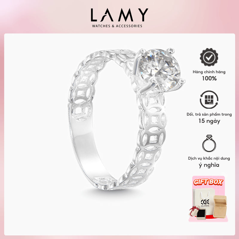 Nhẫn bạc LAMY Kim tiền Modern Ring Silver CDE8230SV - Nhẫn bạc ta cao cấp