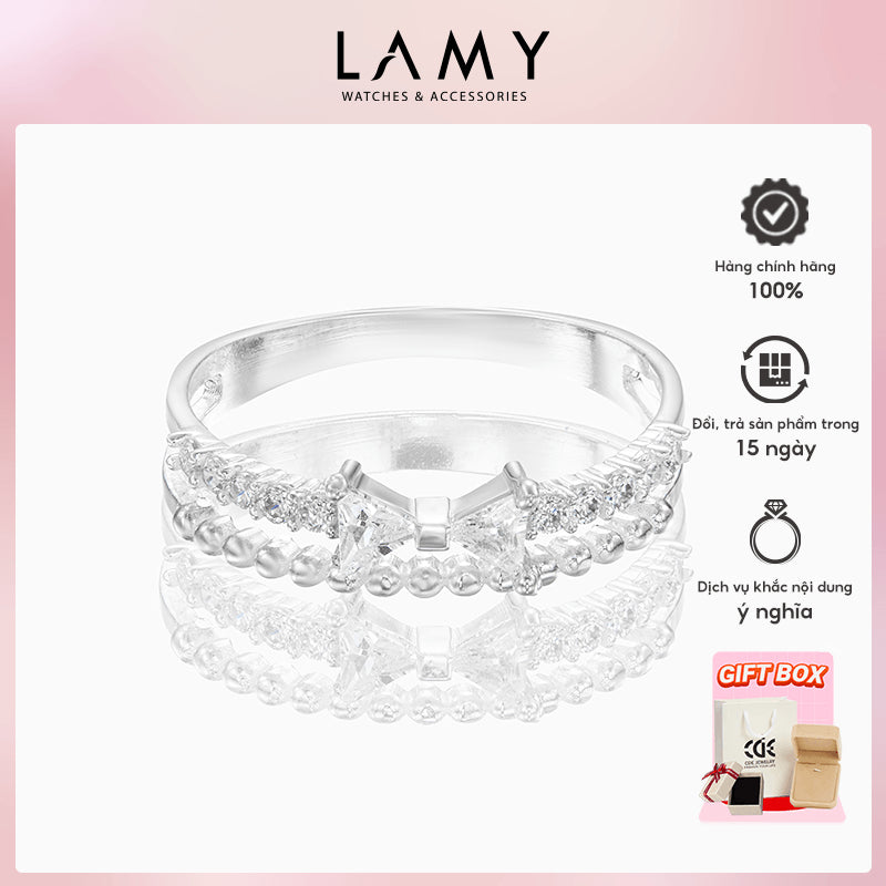Nhẫn bạc nữ LAMY Distinctive Tiara Ring Silver CDE8253SV - Nhẫn bạc ta cao cấp