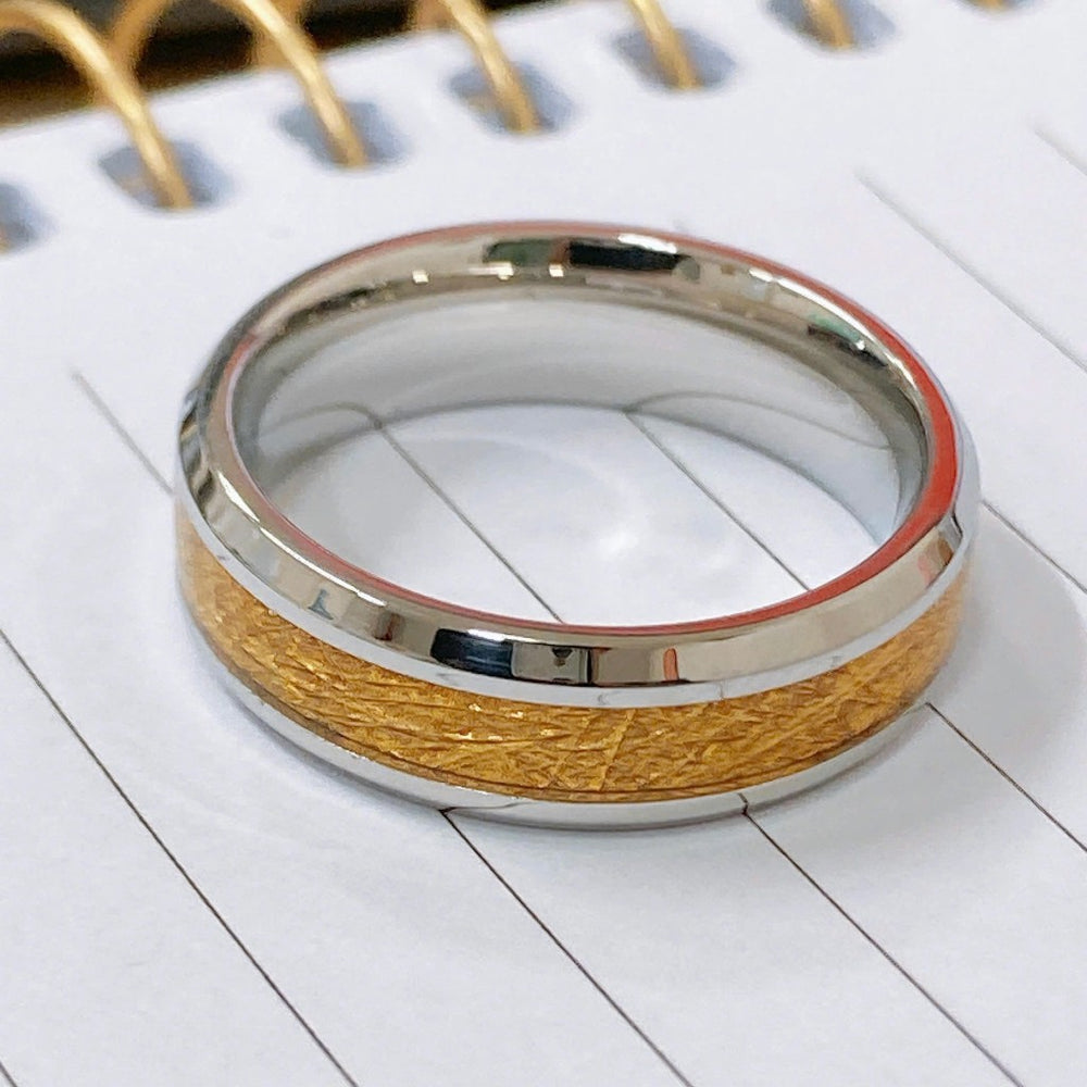 Meteorite Edge Couple Rings Silver