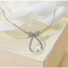 Dây chuyền LAMY Pearl Bow Necklace Silver CDE6434SV