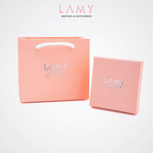 Dây chuyền bạc nữ LAMY mặt khóa ghim băng chữ cái đính đá Safety Pin Pendant 6468