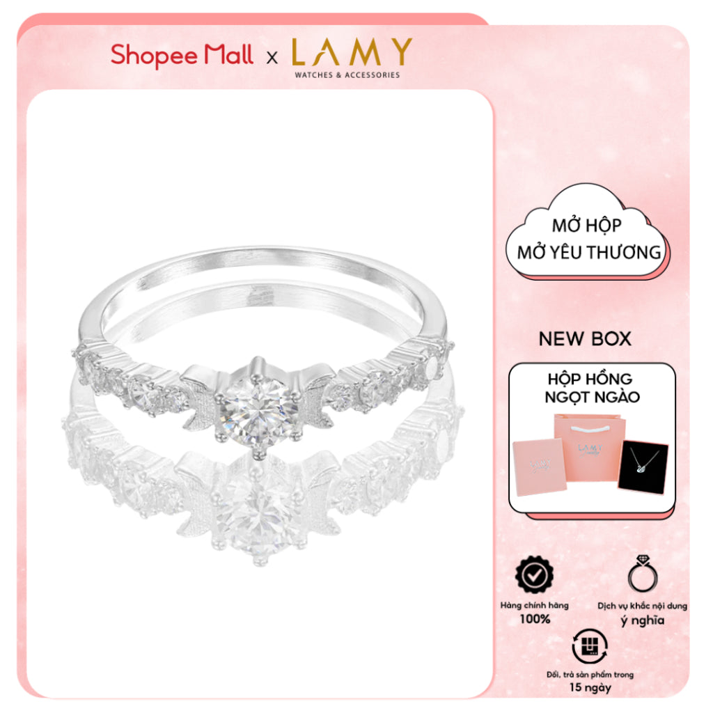 Nhẫn bạc nữ LAMY Delicate Light Luxury Ring 8248