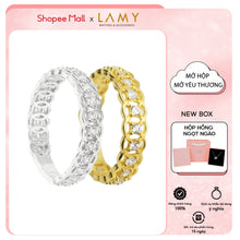 Nhẫn bạc nữ LAMY Kim tiền tài lộc Stone Mosaic Ring Silver 8189