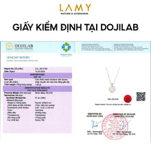 Dây chuyền kim cương Moissanite LAMY Double Aura 4 ly kiểm định GRA CDEDN003 - Hàng chính hãng đã kiểm định