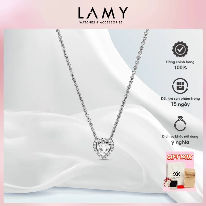 Elevated Heart Necklace Silver
