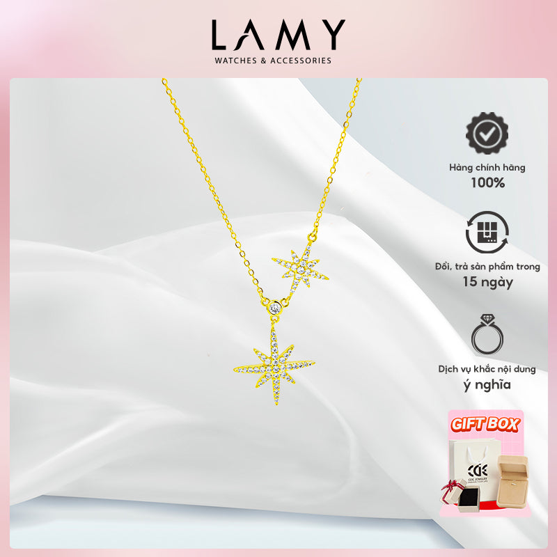 Dây chuyền bạc nữ LAMY Shooting Star Necklace Gold 6424GR