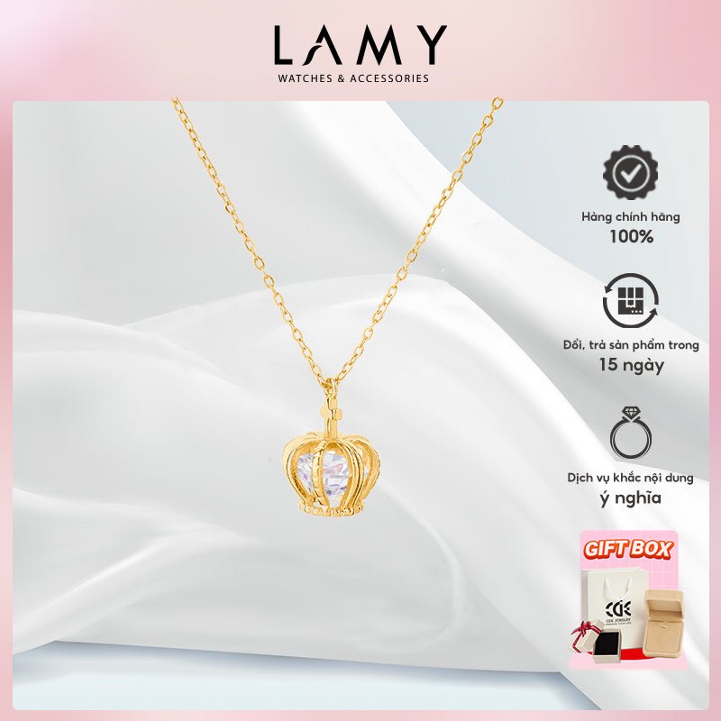 Dây chuyền LAMY Elegant Crown Necklace Silver CDE6445GG