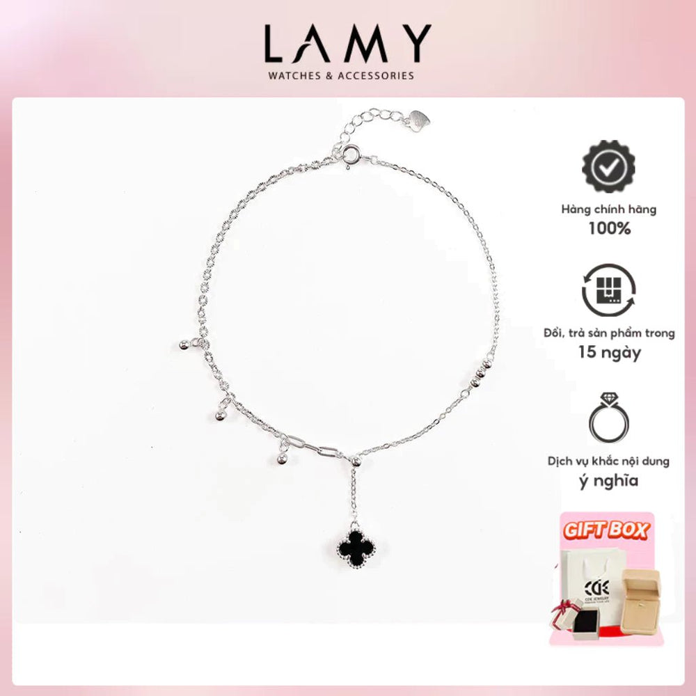 Four Leaf Anklet Silver