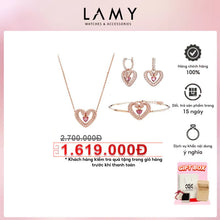Bộ trang sức LAMY Una Heart Pink Necklace Bracelet Earrings CDE6191RG & CDE2134RG & CDE3134