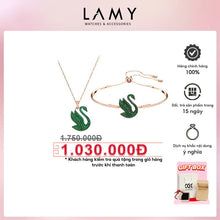 Bộ trang sức LAMY Iconic Swan Green Crystal Necklace CDE6190GR & CDE2097GR