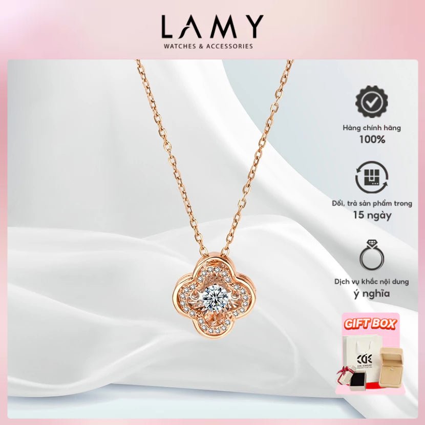 Clover Natural South Africa Diamond Necklace Silver