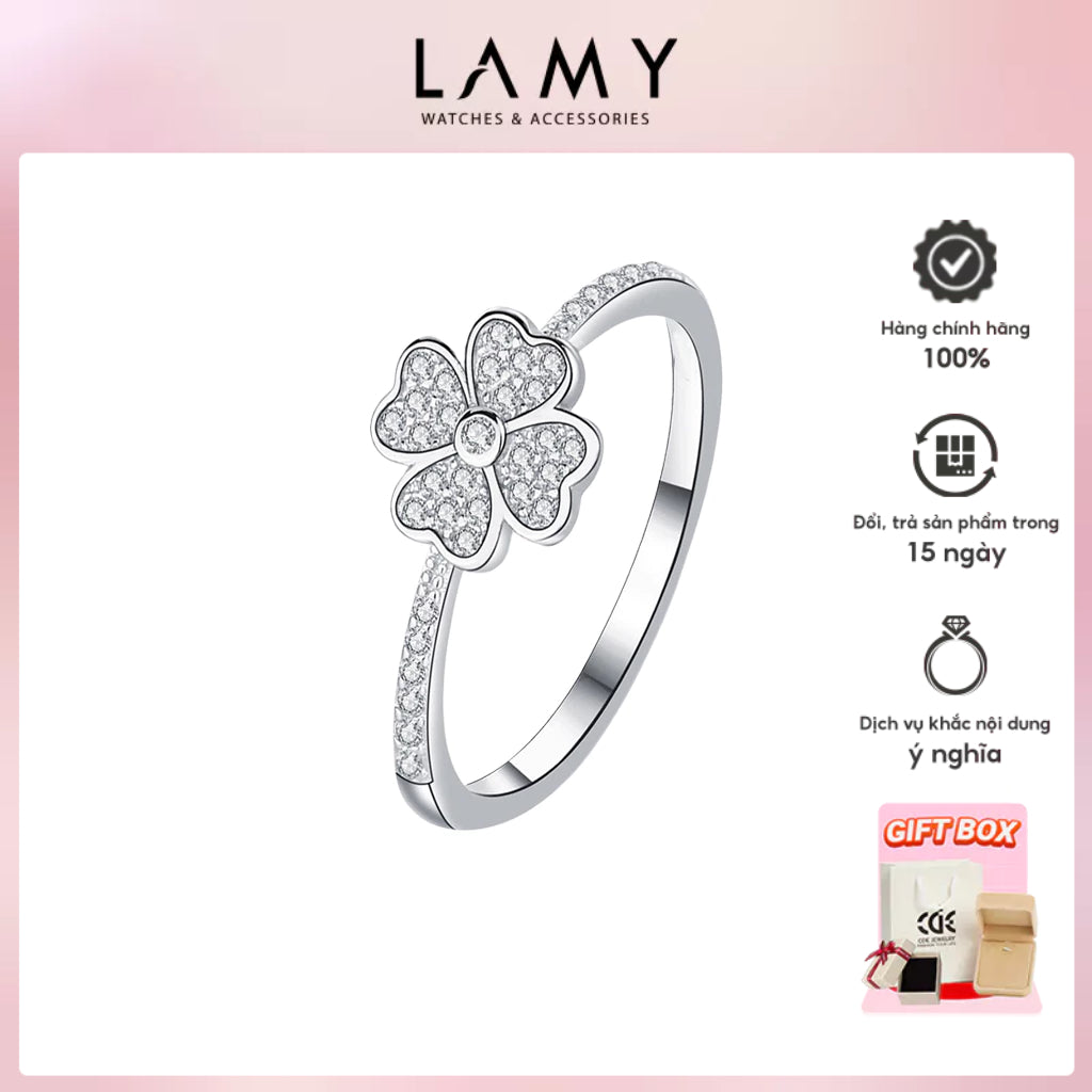 Silver CDE Tiny Four-leaf Clover Ring CDE8257SV