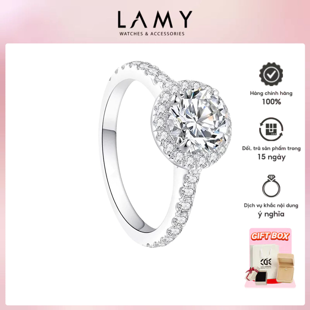 Nhẫn bạc LAMY Sparkling Women's Ring Silver CDE8259SV - Nhẫn bạc ta cao cấp