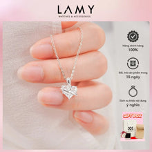 Dây chuyền LAMY Crystal Love Heart Charm Silver Necklace CDE6366