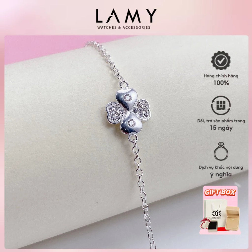Lucky Leaf Clover Bracelet Silver