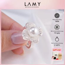 Nhẫn bạc LAMY Flower Pearl Silver Women's Ring CDE8220