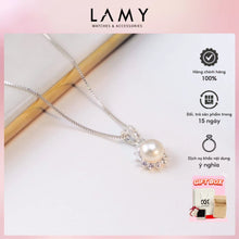 Dây chuyền LAMY Pearl Flower Pendant Silver Necklace CDE6249