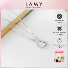 Dây chuyền LAMY Glittering Square Pendant Silver Necklace CDE6254