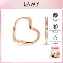 Khuyên tai LAMY Sterling Silver Small Heart Hoop Rose Gold Earrings CDE3274RG
