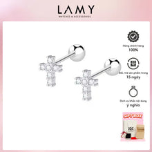 Khuyên tai LAMY  Sparkling Cross Silver Earrings CDE3272SV