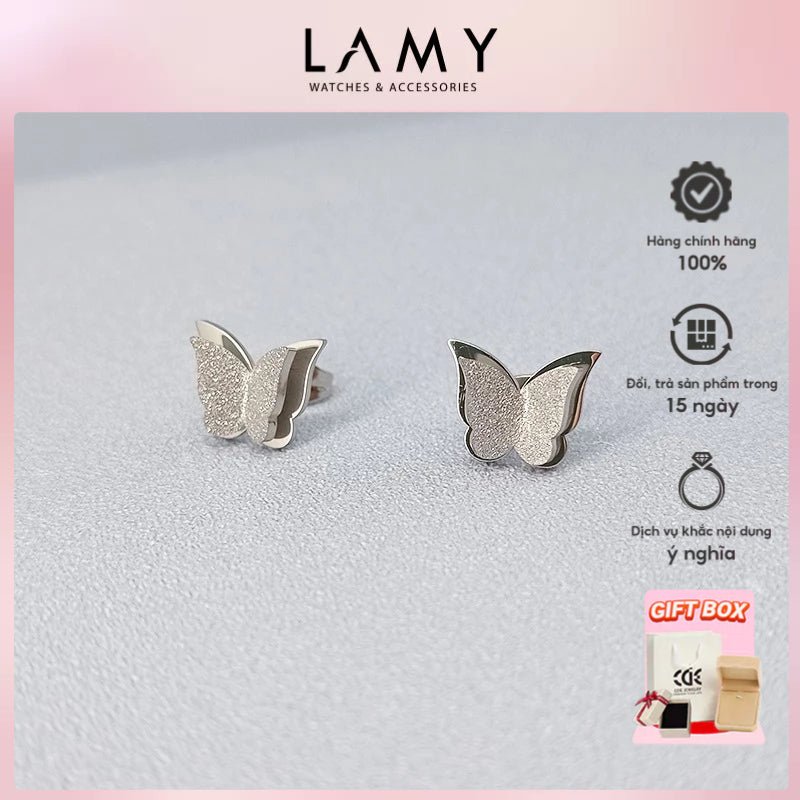 Charming Butterfly Earrings Silver
