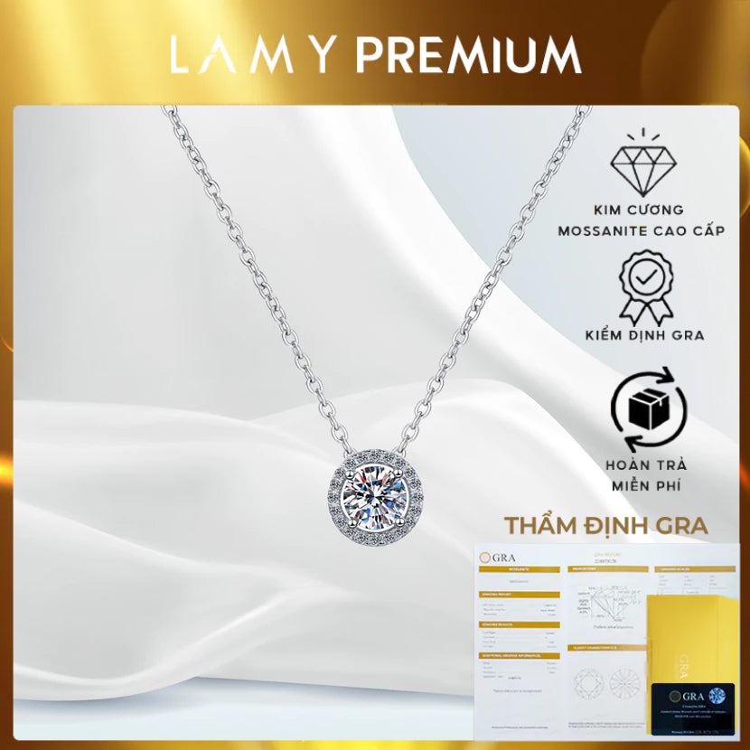 GRA Certified Moissanite Diamond Necklace CDEDN004