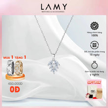 Dây chuyền LAMY Crystal Leaf Clavicle Necklace Silver CDE6383SV