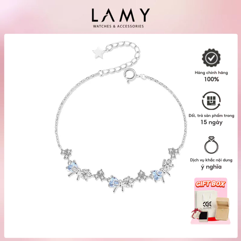 CDE Crystal Bow Bracelet Blue CDE2255BE