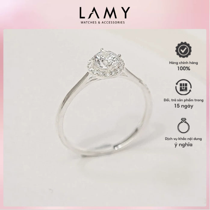 Nhẫn bạc nữ CDE Stone Flower Silver Ring CDE8354SV - Nhẫn bạc ta cao cấp