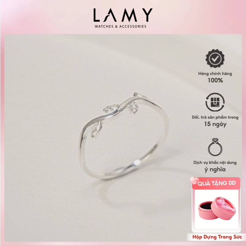 Nhẫn Bạc Nữ CDE Olive Leaf Silver Ring CDE8385SV - Nhẫn bạc ta cao cấp
