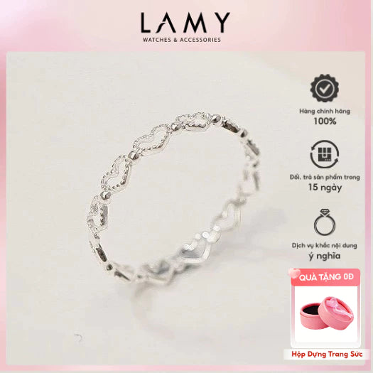 Nhẫn Bạc Nữ CDE Love Goes Round Ring Silver CDE8378 - Nhẫn bạc ta cao cấp