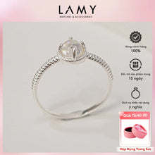 Nhẫn bạc CDE Rainbow Colorful Moonstone Ring Silver CDE8353- Nhẫn bạc ta cao cấp