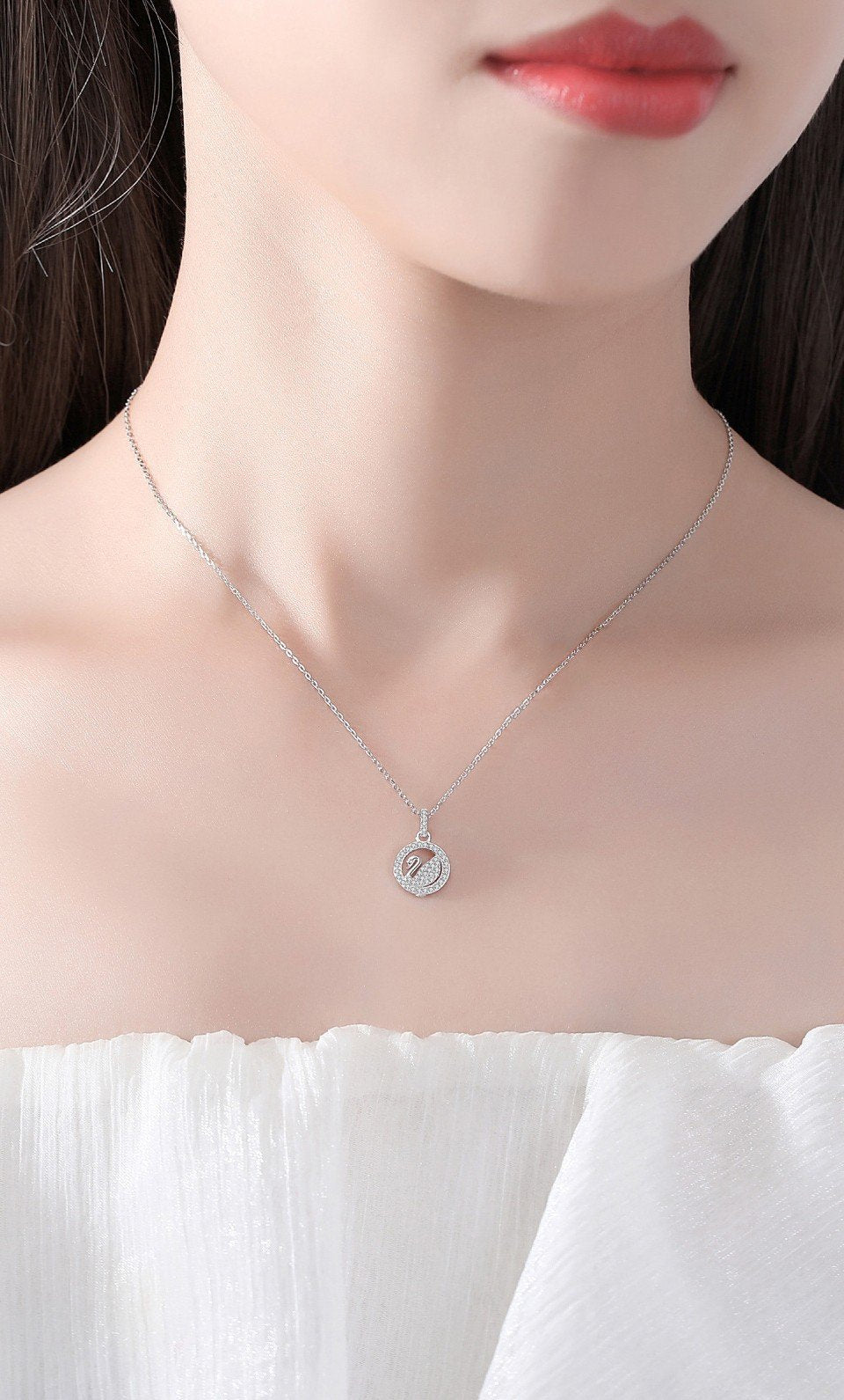 Pendant Swan Necklace Silver