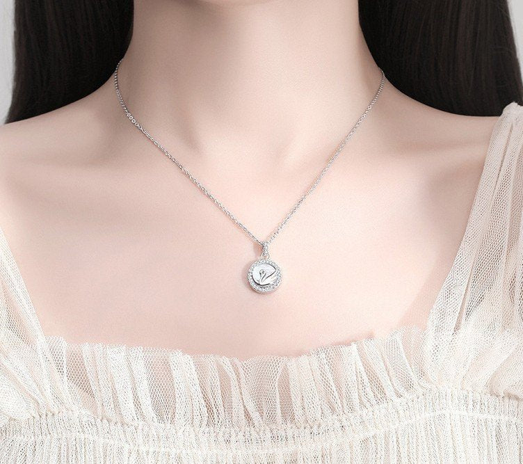 Pendant Swan Necklace Silver